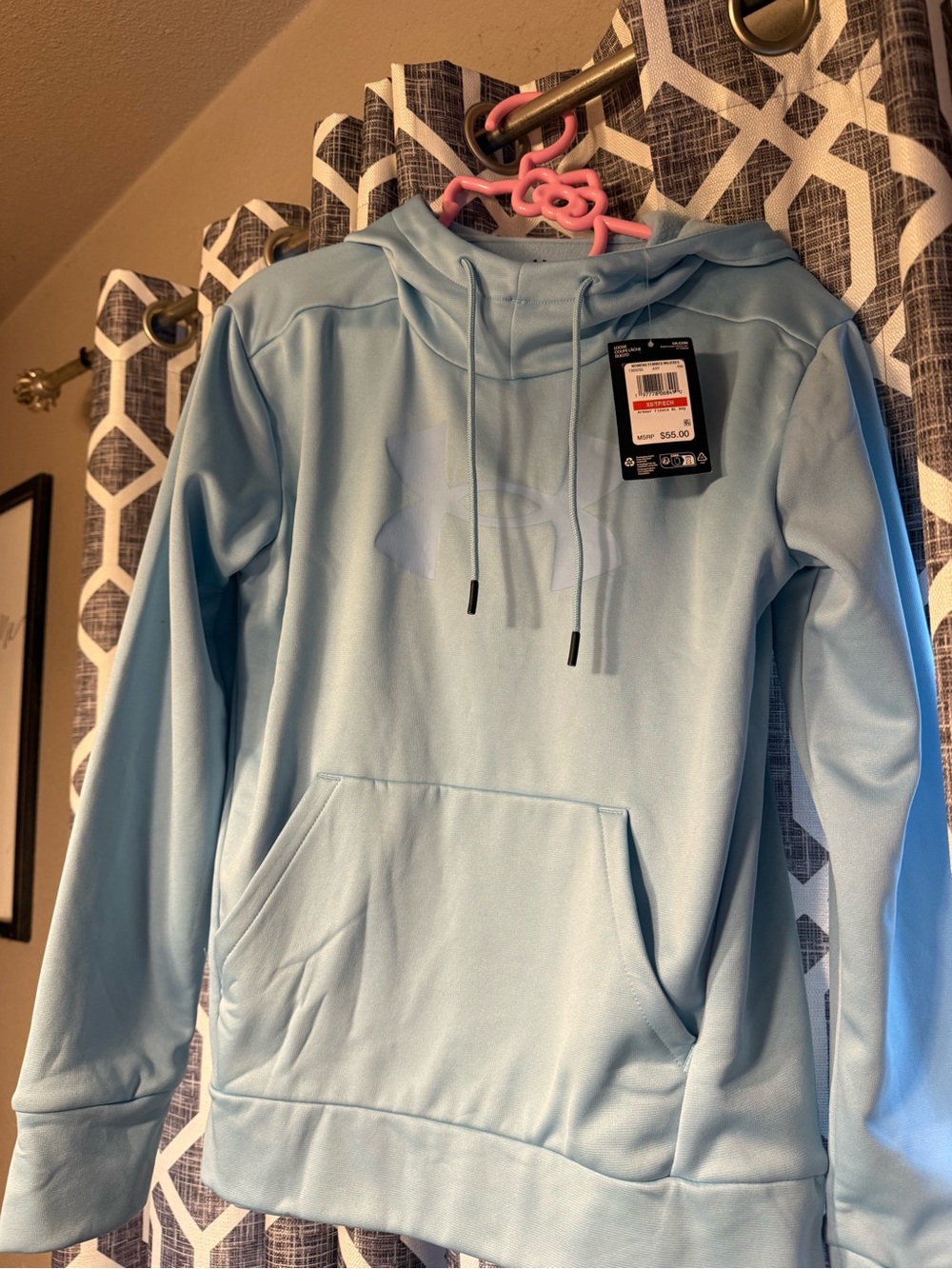 Under Armour Men’s Light Blue Crewneck Hoodie Pullover